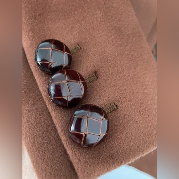 RARE Max Mara Virgin wool fur collar brown coat - Picture 5 of 7